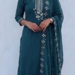 Slitted Top Plus Bottom With Duppatta