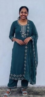 Slitted Top Plus Bottom With Duppatta