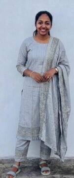 Slitted Top Plus Bottom With Duppatta