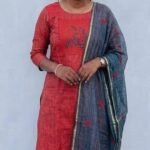 Slitted Top Plus Bottom With Duppatta