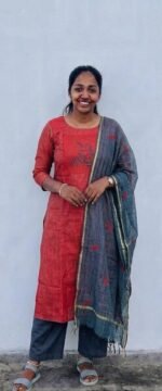 Slitted Top Plus Bottom With Duppatta
