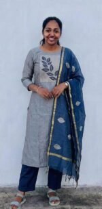 Slitted Top Plus Bottom With Duppatta