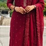 Slitted Top Plus Bottom With Duppatta