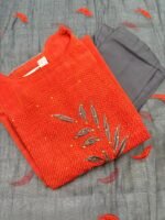 Slitted Top Plus Bottom With Duppatta - Image 2