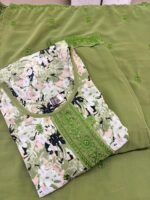 georgette slited top, bottom dupatta - Image 2