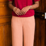 Twin Birds Cotton pant-rose dust