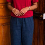 Twin Birds Cotton pant-dark navy