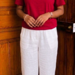 Twin Birds Cotton pant-white