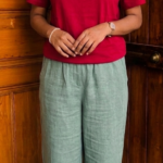 Twin Birds Cotton pant-light green