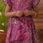 Kids Frock-maroon