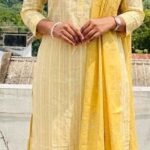Slitted Top Plus Bottom With Duppatta