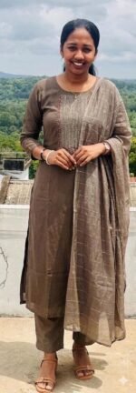 Slitted Top Plus Bottom With Duppatta