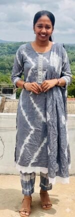 Slitted Top Plus Bottom With Duppatta