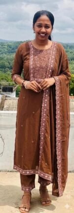 Slitted Top Plus Bottom With Duppatta