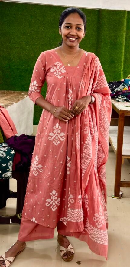 slited top ,bottom with dupatta p