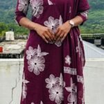 slited top ,bottom with dupatta-Vine