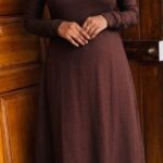 A Line Kurthi-Brown