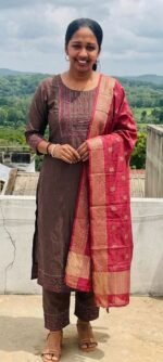 Slitted Top Plus Bottom With Duppatta