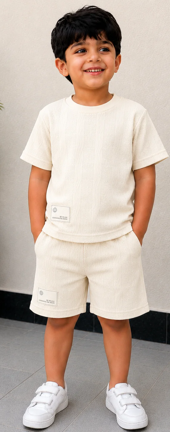 Baniyan Set-light cream - Image 1
