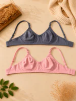 Baniyan Bra-2(ash+light pink)