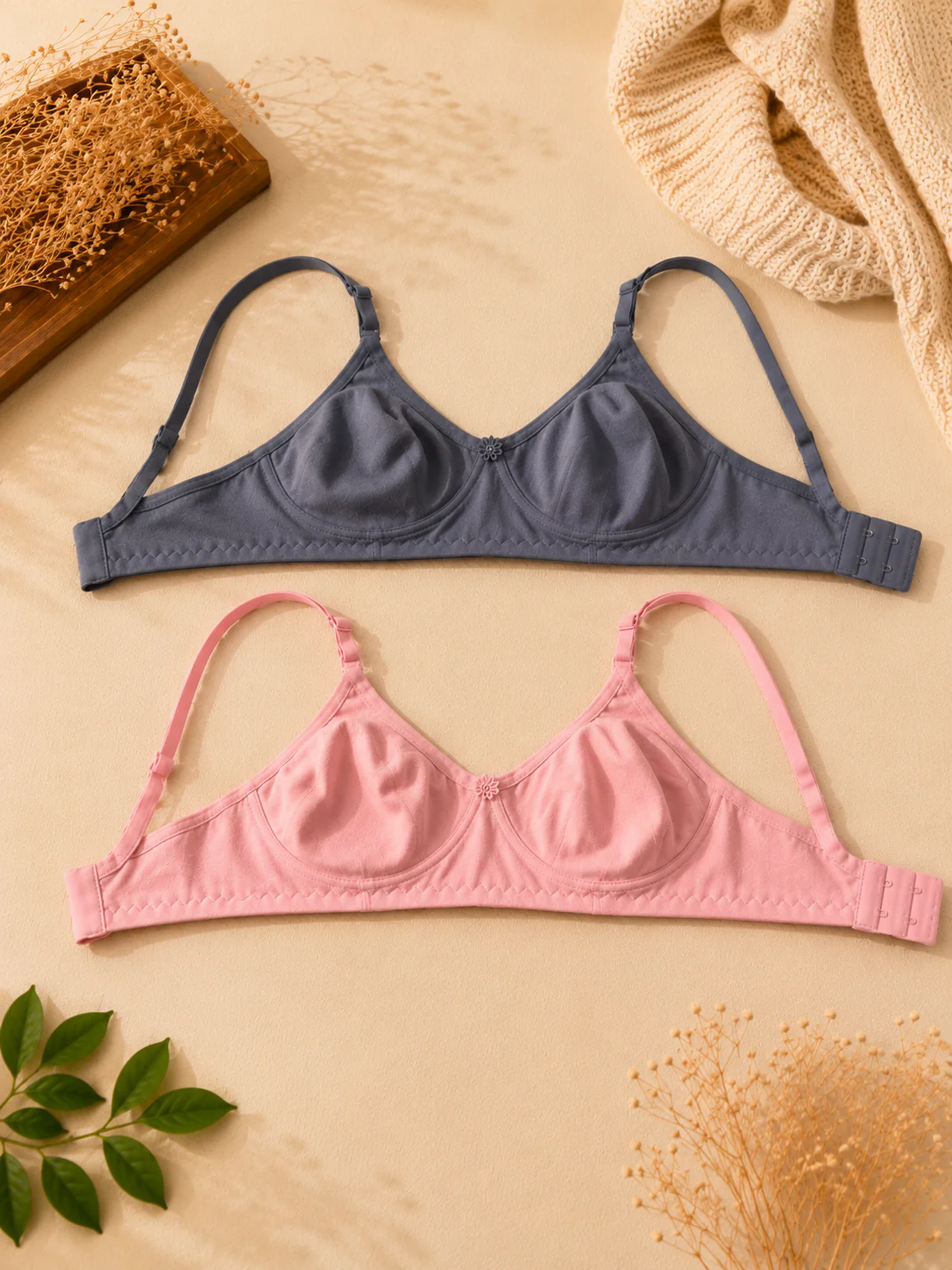 ChatGPT Image Jul 22, 2026, 03_36_18 PM Baniyan Bra-2(ash+light pink) - Image 1