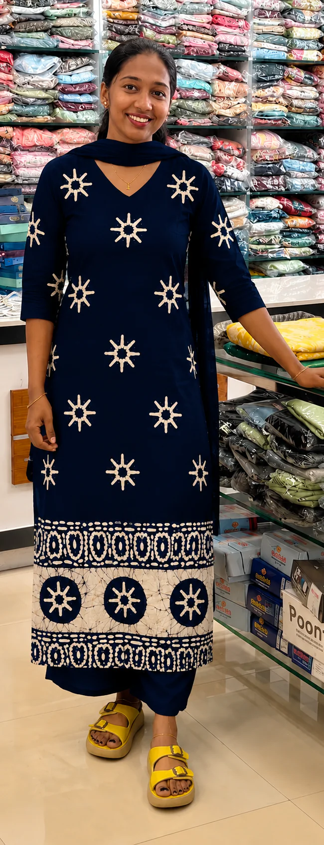 Slitted Top-Navy - Image 1