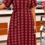 Home Wear With Collar-Maroon