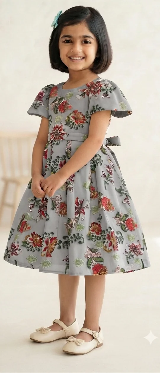 Gemini_Generated_Image_e9jonqe9jonqe9jo Kids Frock-light blue - Image 1