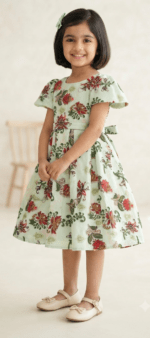 Kids Frock-light green