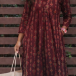 Slitted Top Plus Bottom-Maroon