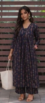 Slitted Top Plus Bottom-Blue