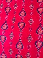 cotton Slitted Top Plus Bottom-Red - Image 2