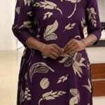 vatikan silk Slitted Top Plus Bottom-Vine