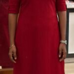 Slitted Top Plus Bottom-Maroon