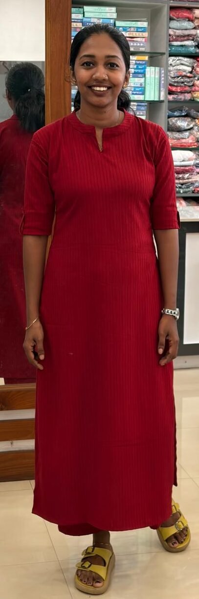 WhatsApp Image 2026-07-13 at 5.12.26 PM (1) Lycra Slitted Top Plus Bottom-Maroon(R) - Image 1