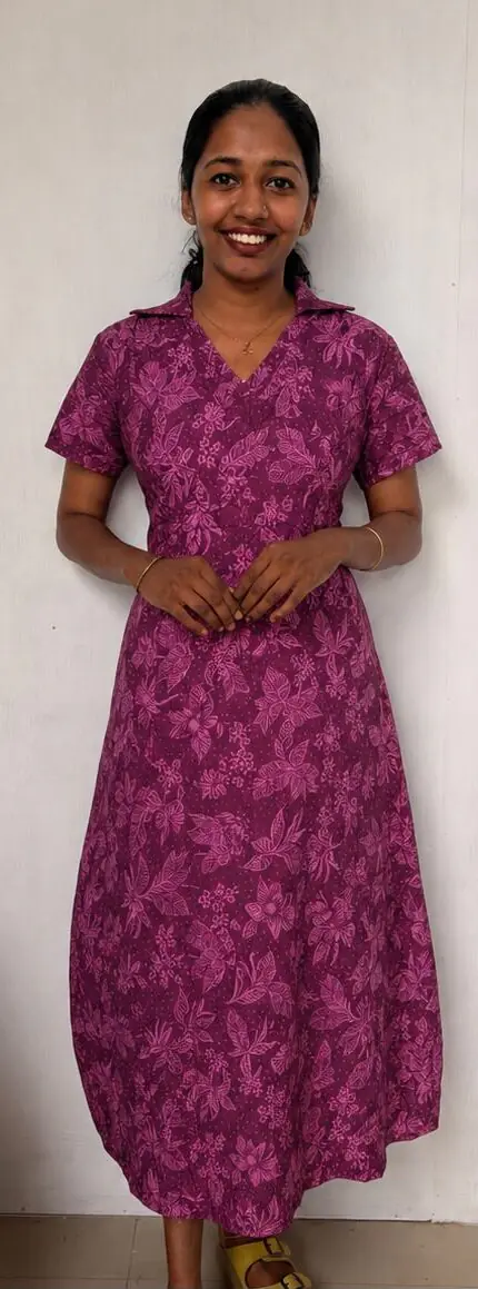 Home Wear With Collar Peach - Image 1