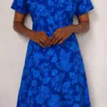 Home Wear With Collar-Blue