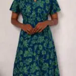 Home Wear With Collar-Green