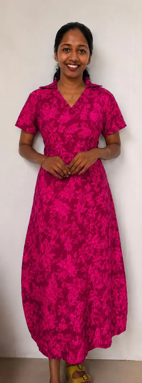 Home Wear With Collar Peach - Image 1