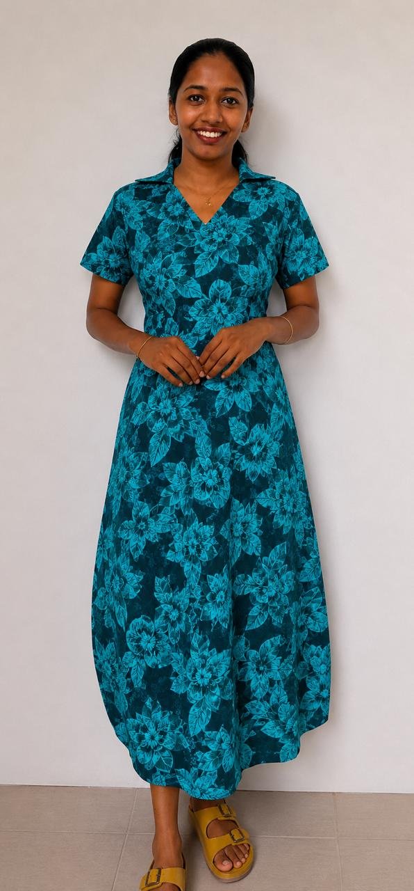 WhatsApp Image 2026-07-28 at 12.53.39 PM Home Wear With Collar-Green - Image 1