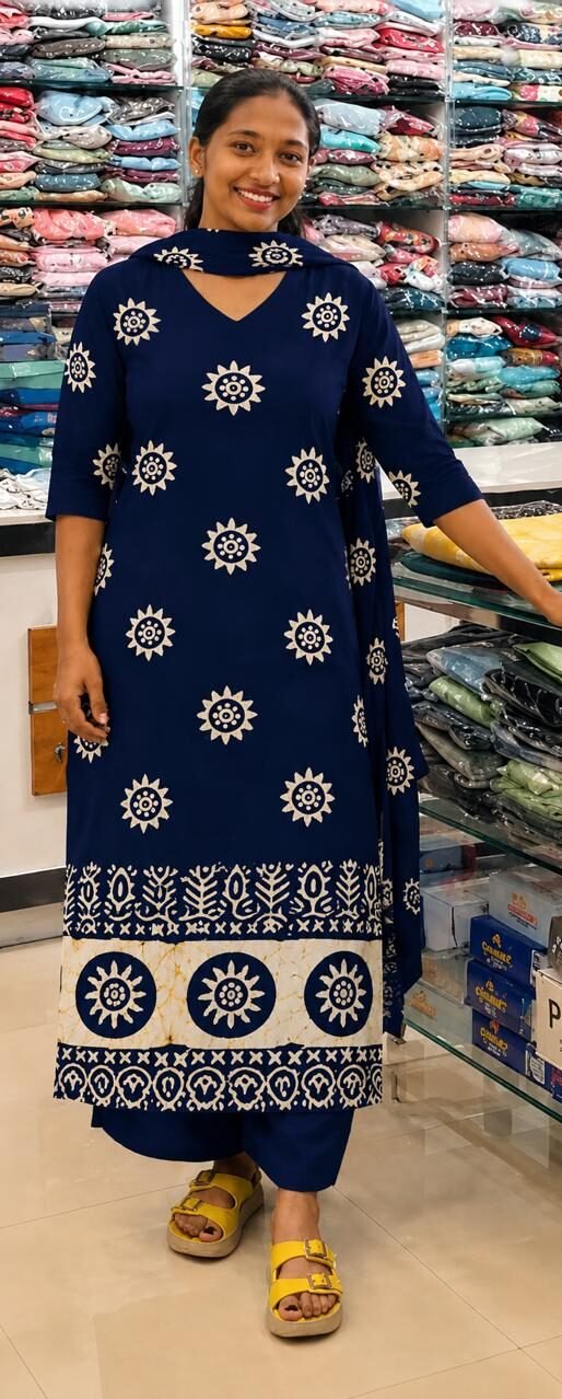 WhatsApp Image 2026-07-28 at 2.41.14 PM (1) Slitted Top-Navy - Image 1