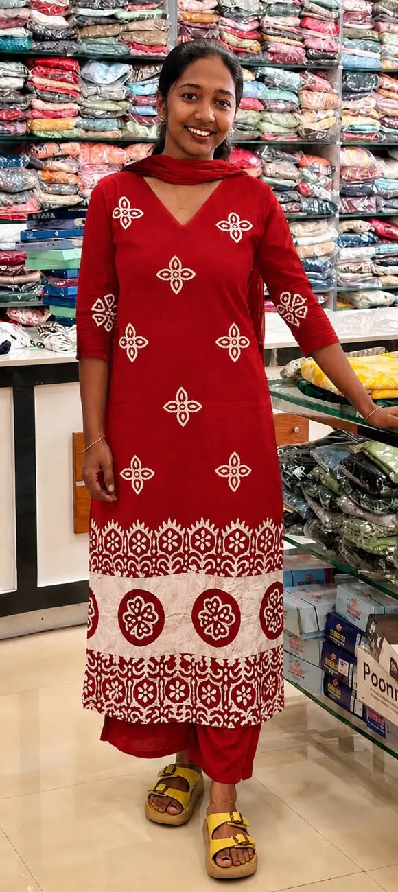 Feeding Slitted Top with two side zip-Red - Image 1