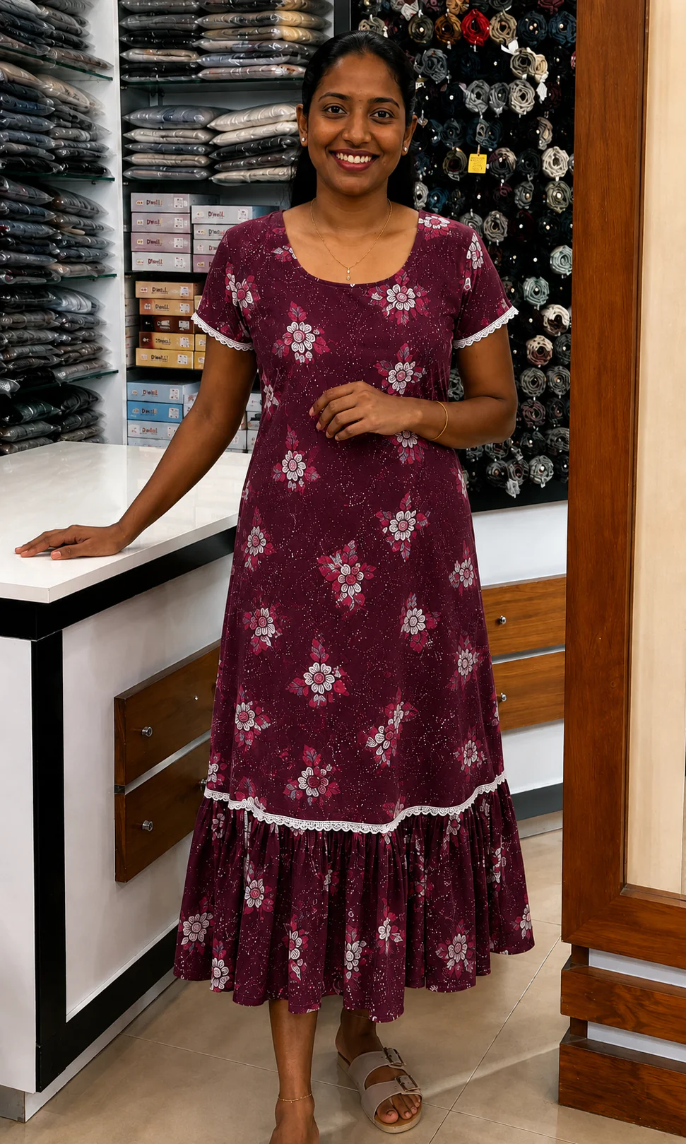 Feeding Home Wear-Berry Maroon - Image 1