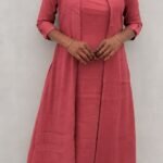 Long Shirt Collar Jacket Top-Peach