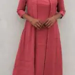 Long Shirt Collar Jacket Top-Peach