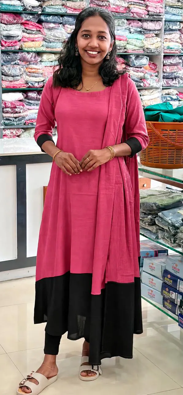 WhatsApp Image 2026-08-05 at 3.00.13 PM (1) A Line Top With Duppatta - Image 1