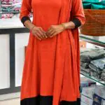 A Line top with Duppatta-O