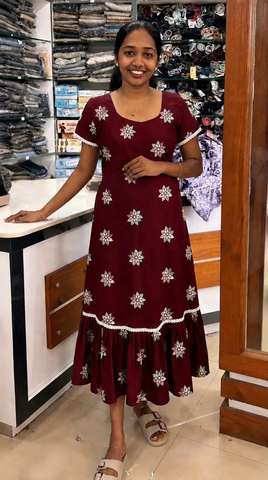 Feeding Home Wear-Maroon - Image 1