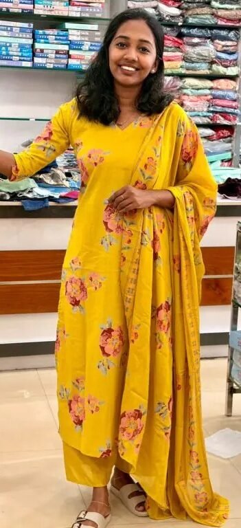 WhatsApp Image 2026-08-15 at 11.31.58 AM (1) Slitted top plus bottom-yellow(without duppatta) - Image 1