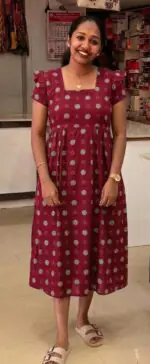 Frock-maroon